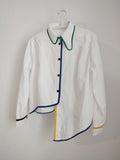 Bluse mit buntem Schrägband