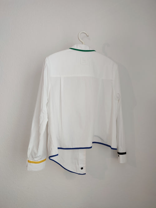 Bluse mit buntem Schrägband