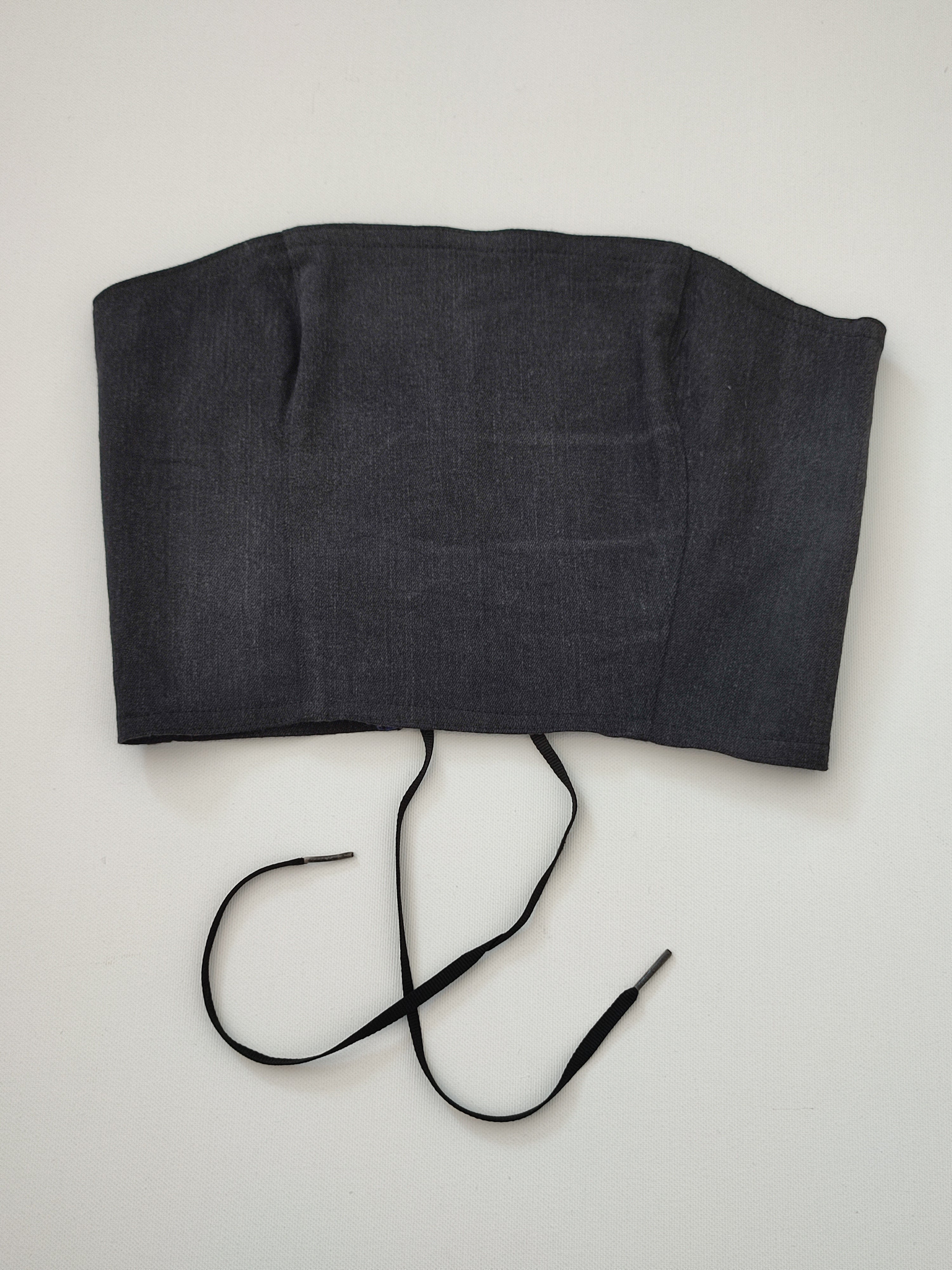 Schwarzes Denim Korsett