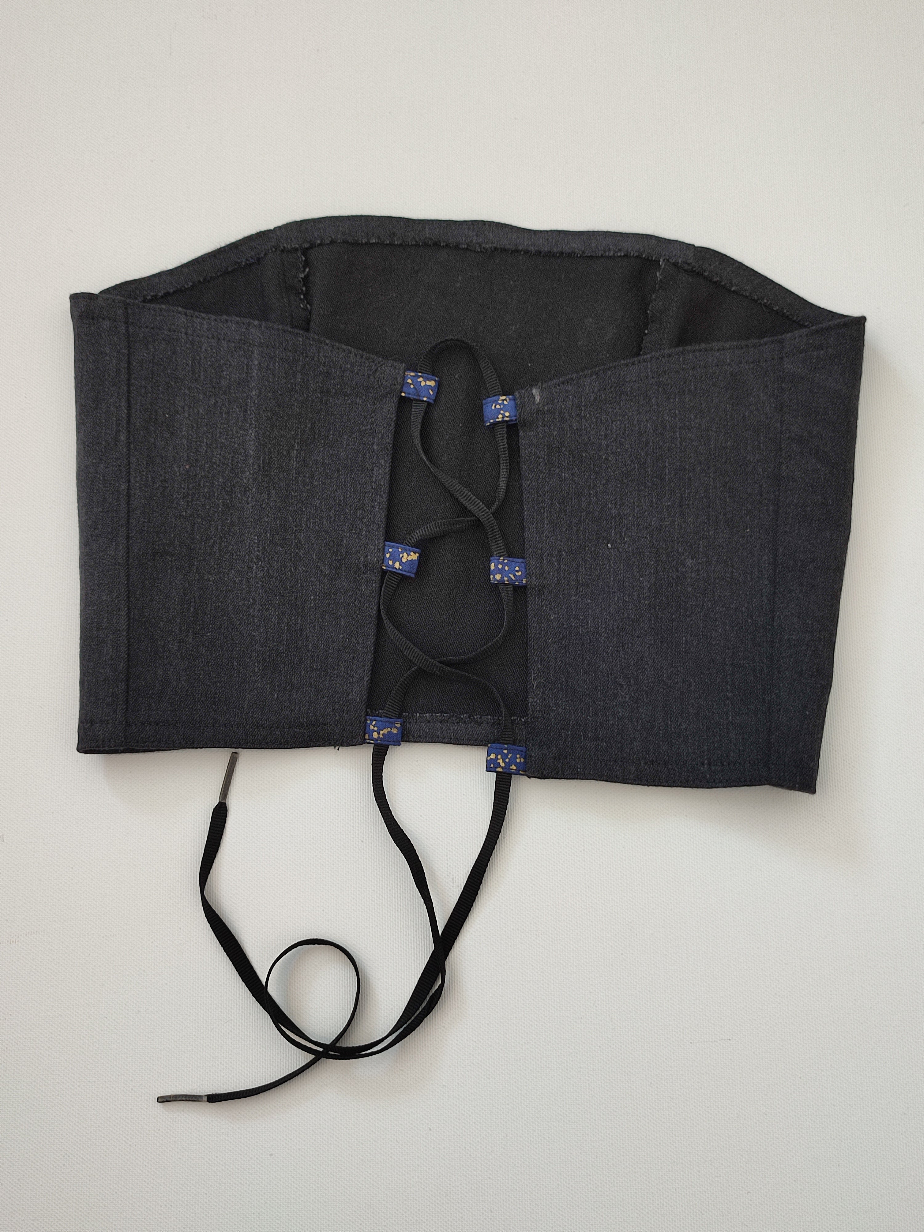 Schwarzes Denim Korsett