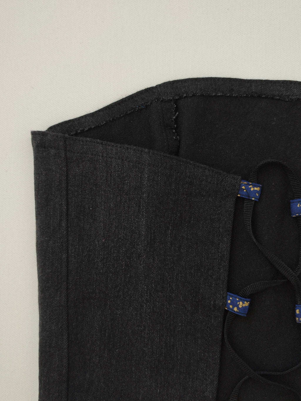 Schwarzes Denim Korsett
