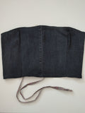 Schwarzes Denim Korsett