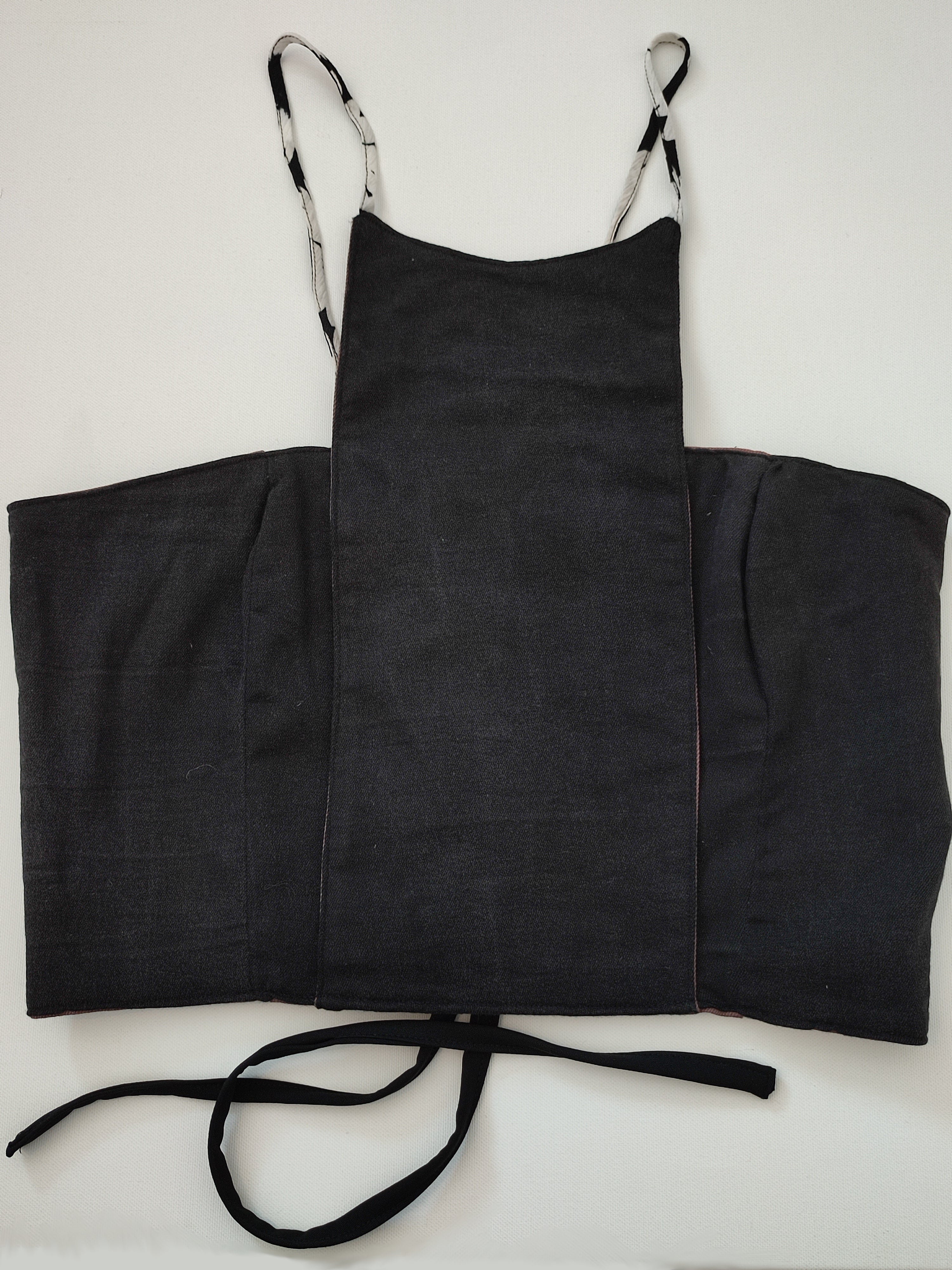 Schwarzes Denim Korsett