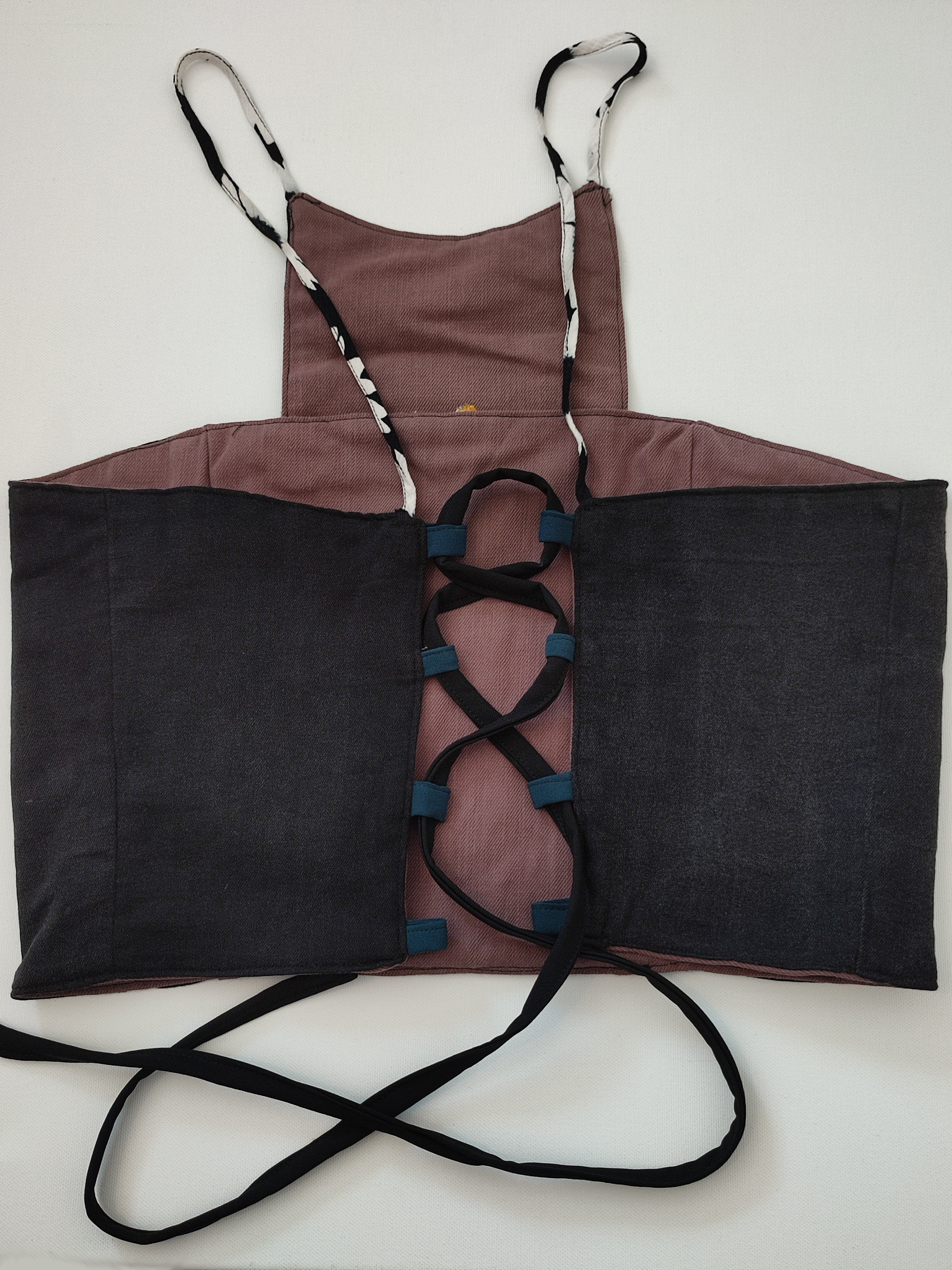 Schwarzes Denim Korsett
