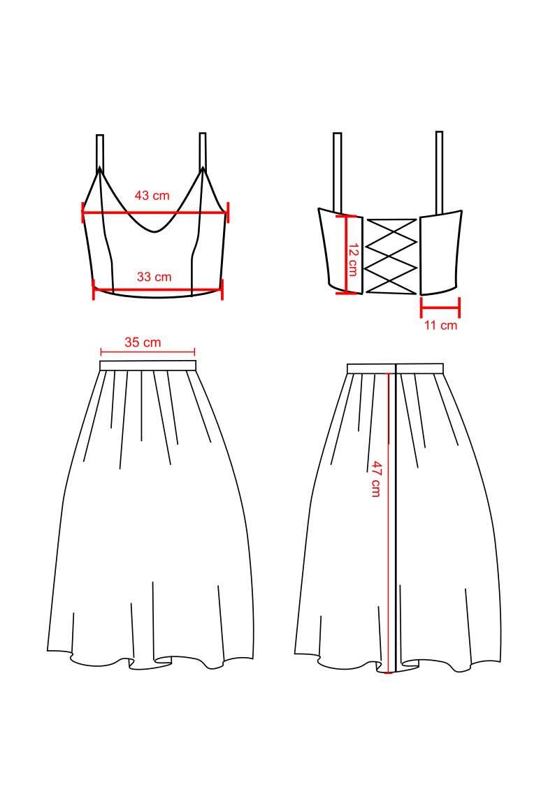Geblümtes Set