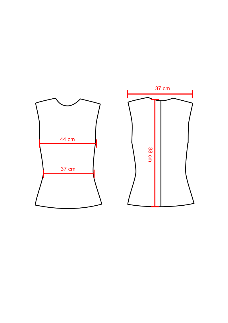Orange blaues Top